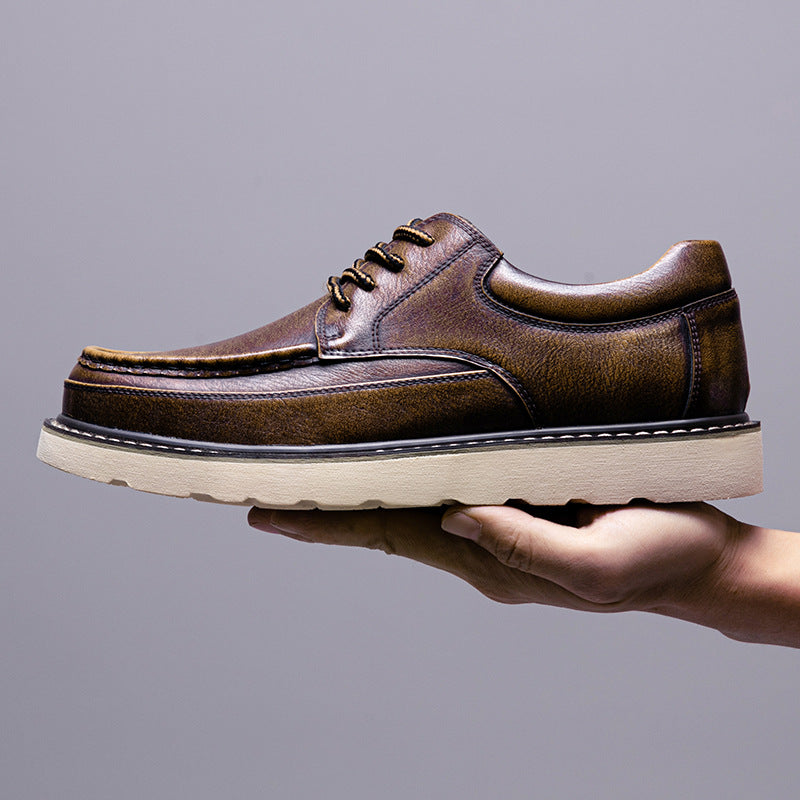 Halston Genuine Leather Lace-Up Shoes