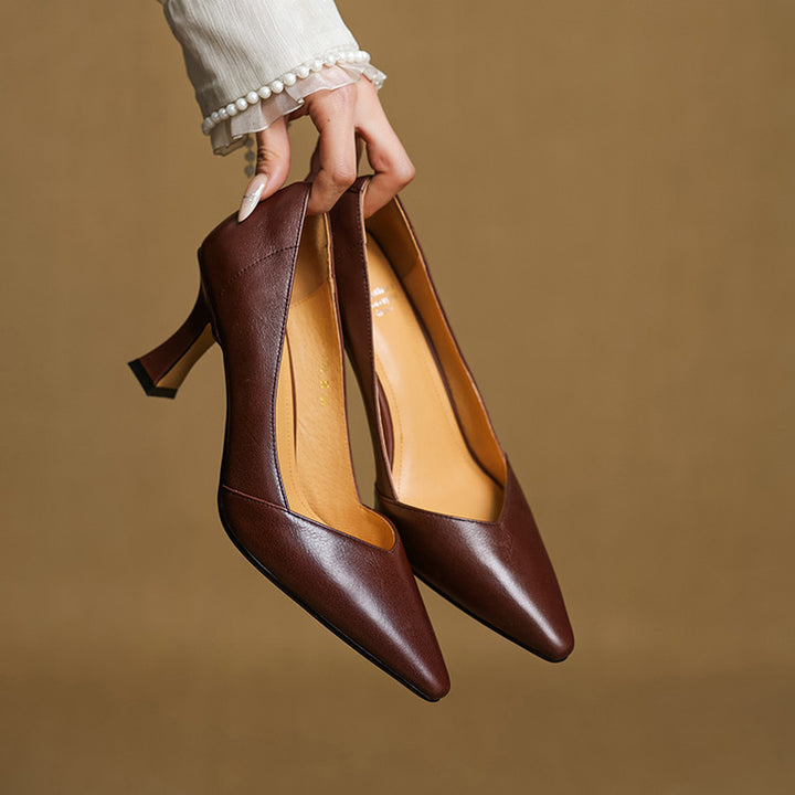 Zyne Genuine Leather Heels
