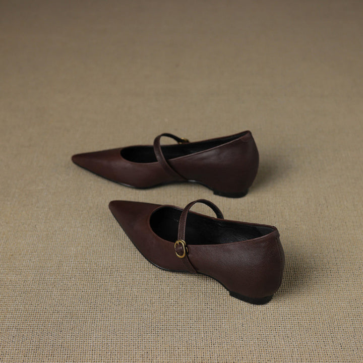 Delia Genuine Leather Heels