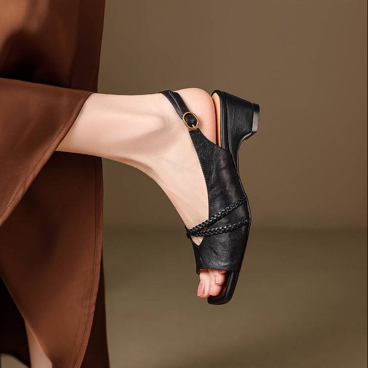 Emilia Genuine Leather Slingback Sandals