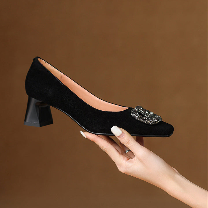 Lexa Genuine Suede Heels