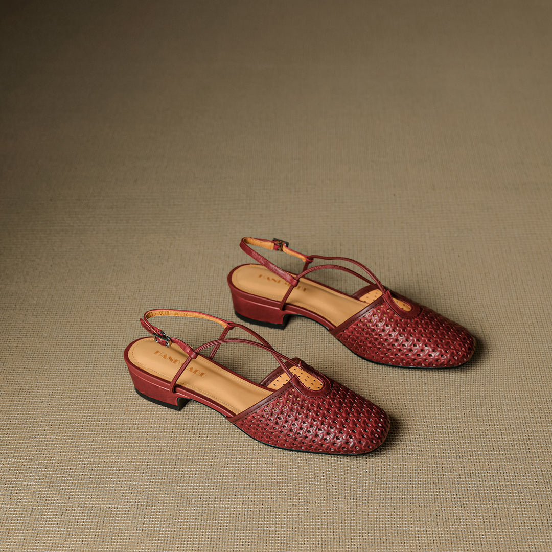 Opal Genuine Leather Slingbacks