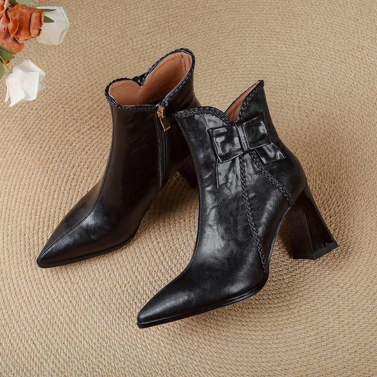 Colette Genuine Leather Ankle Boots