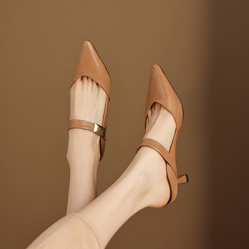 Avani Genuine Leather Mary Jane Mules