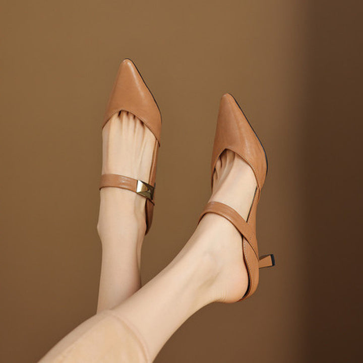 Avani Genuine Leather Mary Jane Mules
