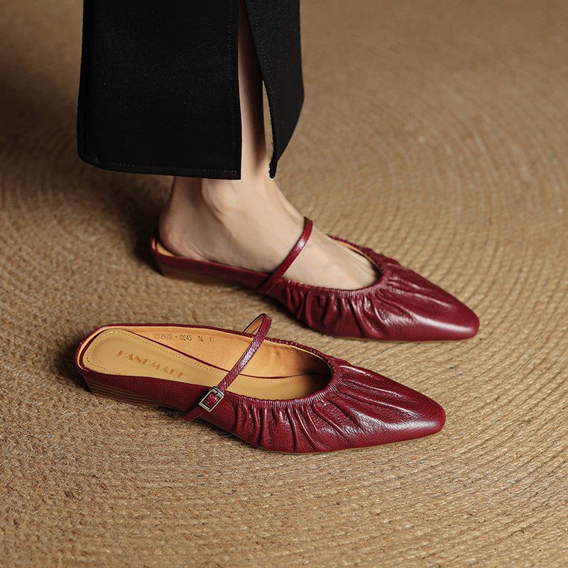 Zella Genuine Leather Mules
