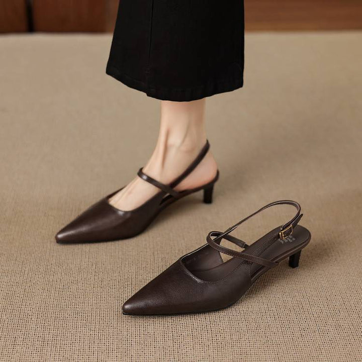 Kemi Genuine Leather Slingbacks