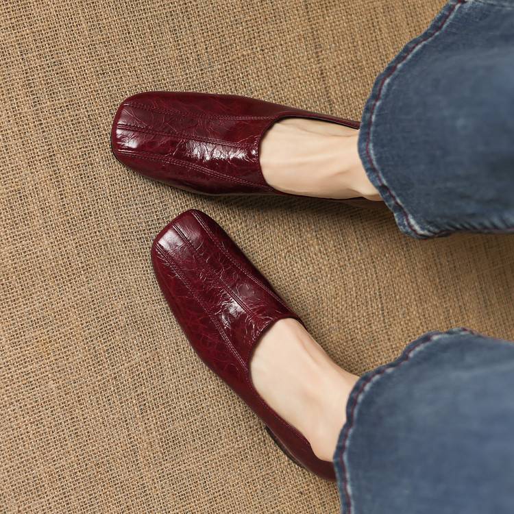 Flea Genuine Leather Loafer Pumps