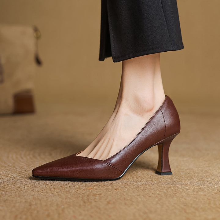 Zyne Genuine Leather Heels