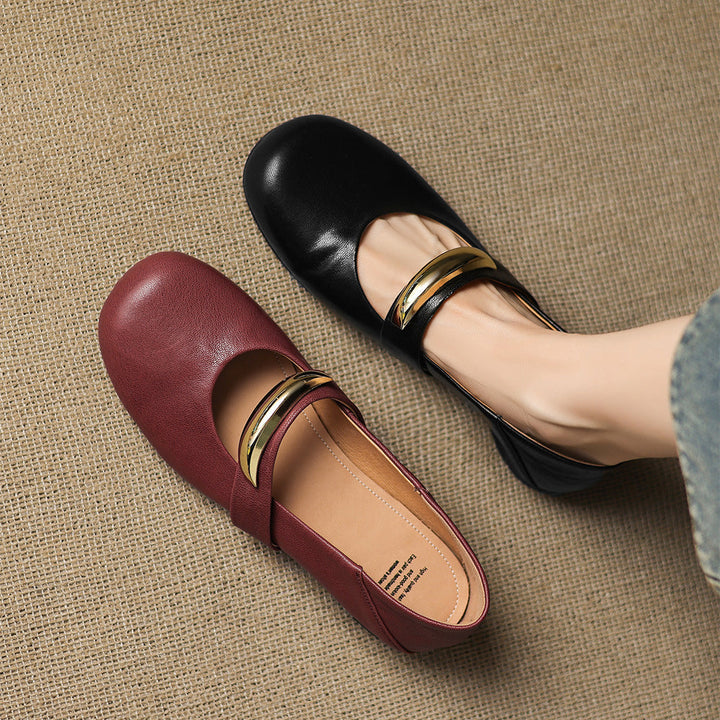 Etta Genuine Leather Mary Jane Pumps