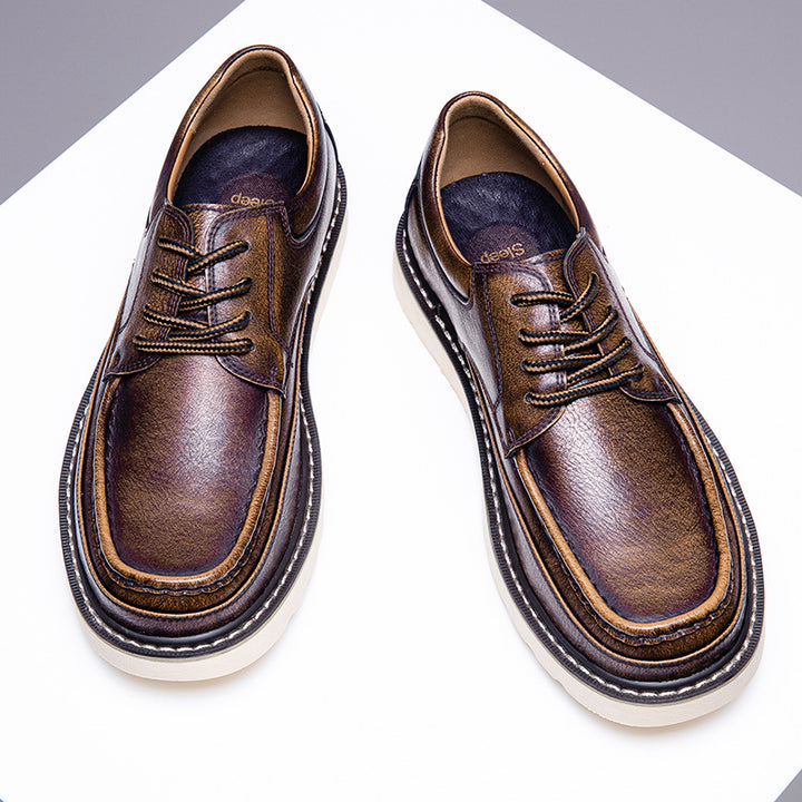Halston Genuine Leather Lace-Up Shoes