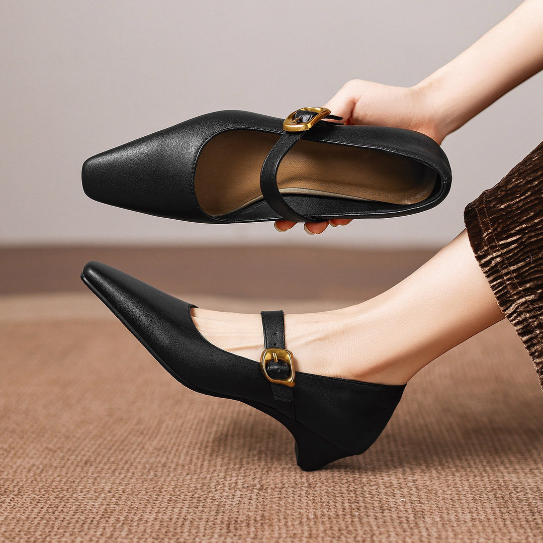 Kelly Genuine Leather Mary Jane Pumps