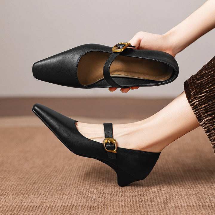 Kelly Genuine Leather Mary Jane Pumps