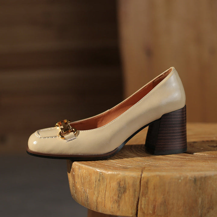 Velyn Genuine Leather Heels