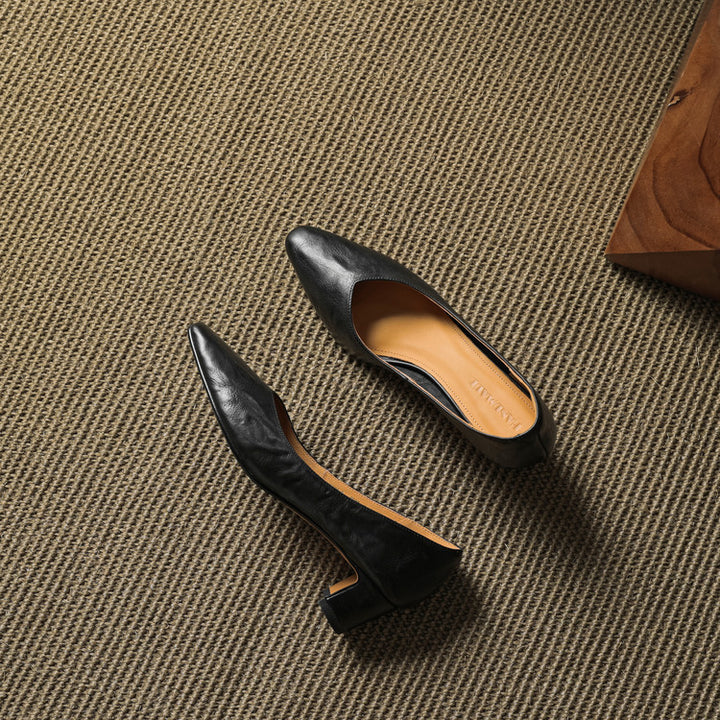 Vena Genuine Leather Heel Pumps