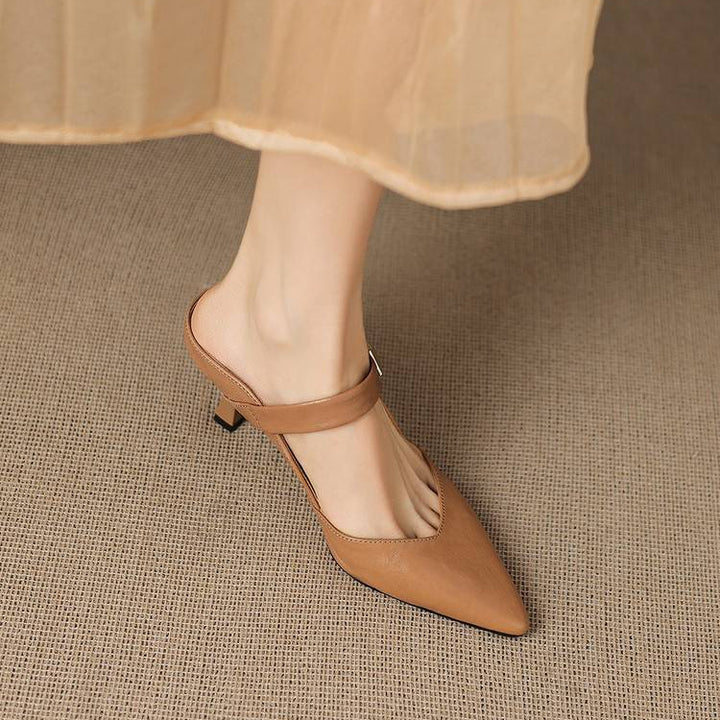 Avani Genuine Leather Mary Jane Mules