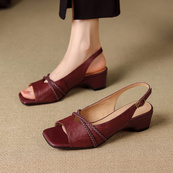 Emilia Genuine Leather Slingback Sandals