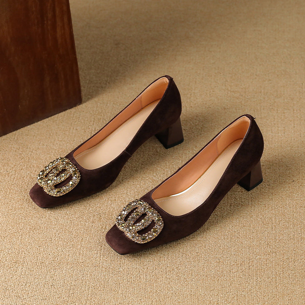 Lexa Genuine Suede Heels