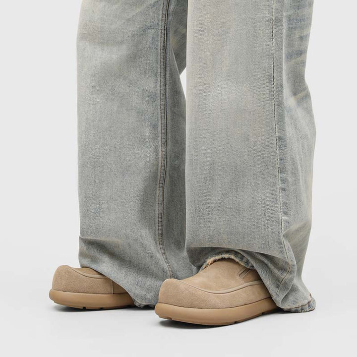 Milo Cowhide Slip-On Suede Shoes