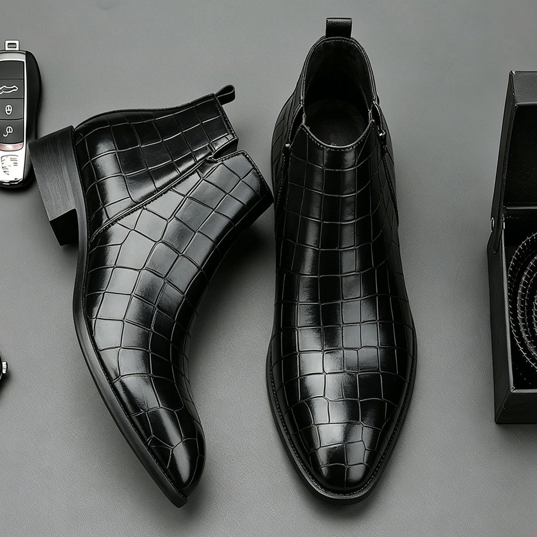 Elver Genuine Leather Chelsea Boots