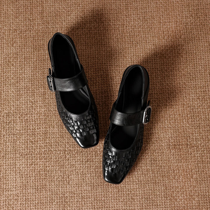 Daria Genuine Leather Mary-Jane Pumps