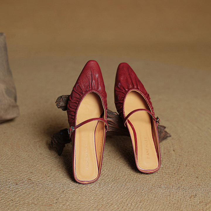 Zella Genuine Leather Mules