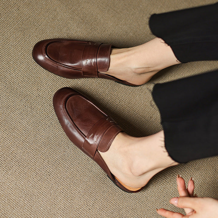 Serin Genuine Leather Mules