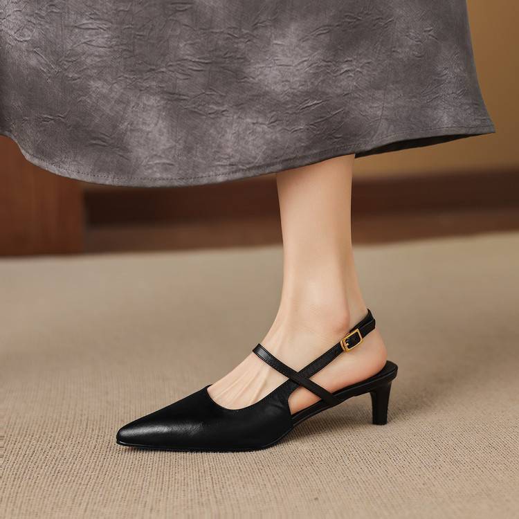 Kemi Genuine Leather Slingbacks