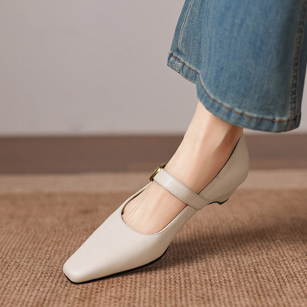 Kelly Genuine Leather Mary Jane Pumps