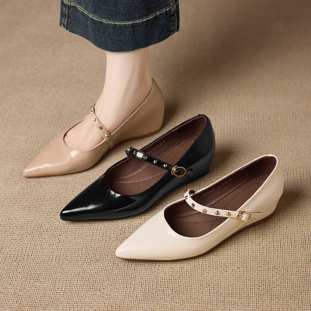 Emery Genuine Leather Mary Jane Flat