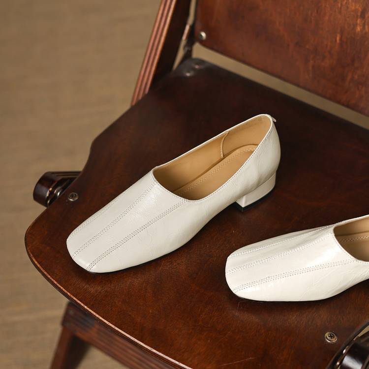 Flea Genuine Leather Loafer Pumps