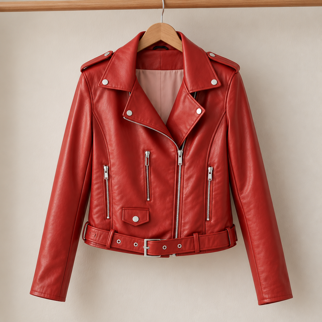 Taliah Leather Moto Jacket