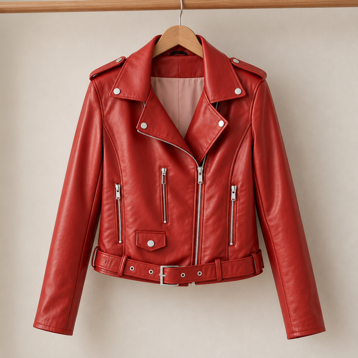 Taliah Leather Moto Jacket