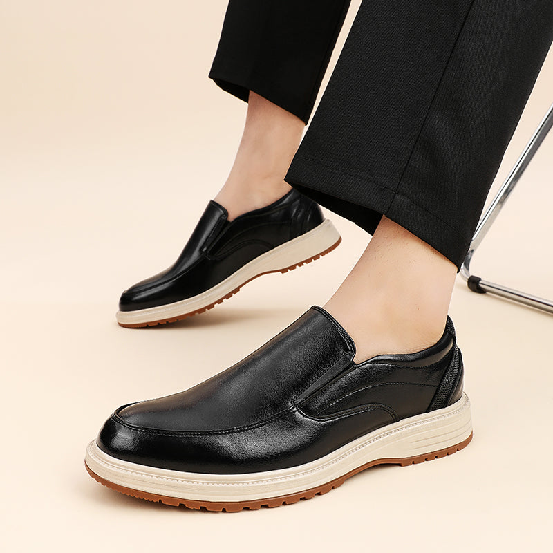 Daren Polished Leather Slip-On Shoes