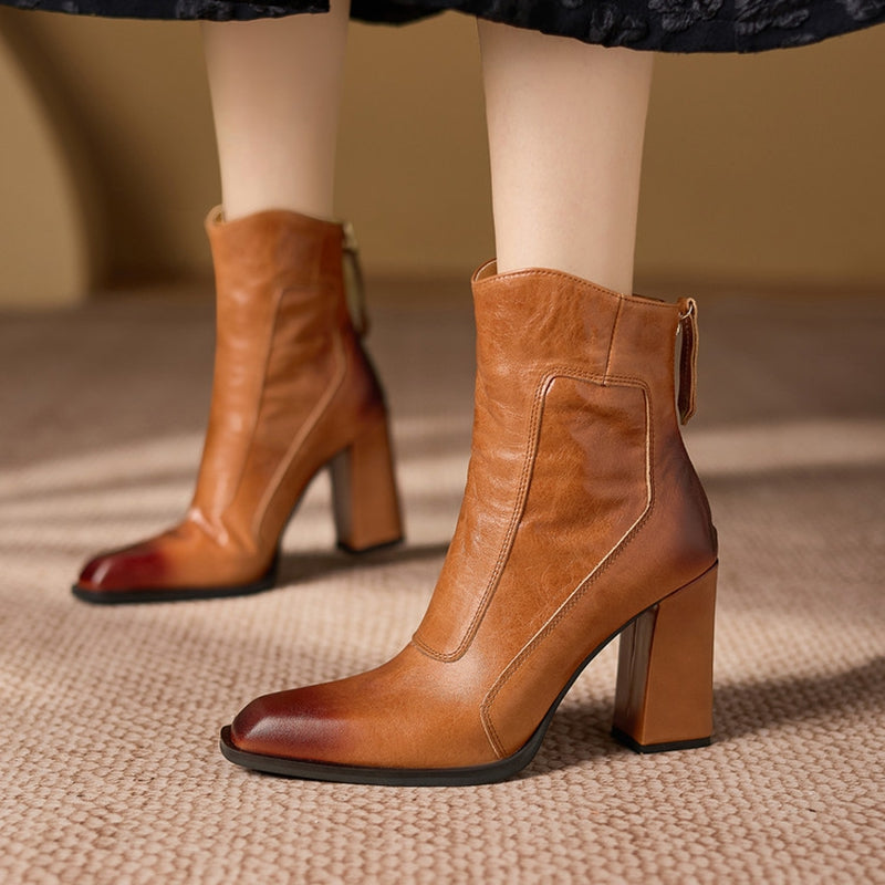 Siren Genuine Leather Ankle Boots