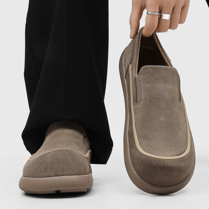 Milo Cowhide Slip-On Suede Shoes