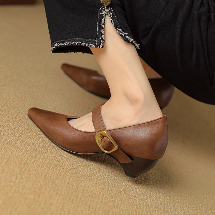 Velma Genuine Leather Heels