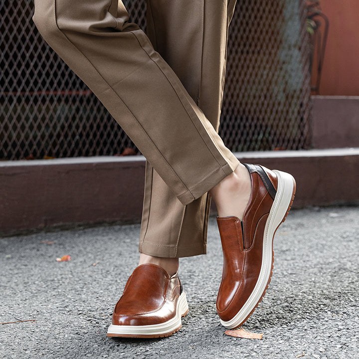 Daren Polished Leather Slip-On Shoes