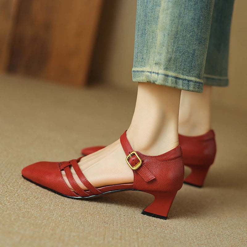 Marisol Genuine Leather Heels
