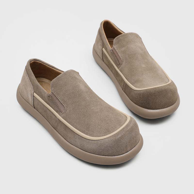 Milo Cowhide Slip-On Suede Shoes