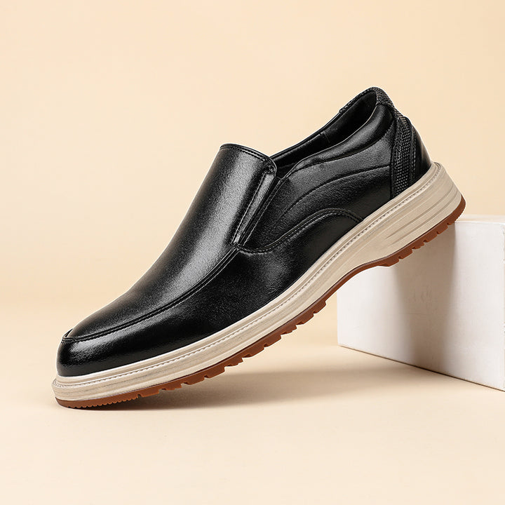 Daren Polished Leather Slip-On Shoes
