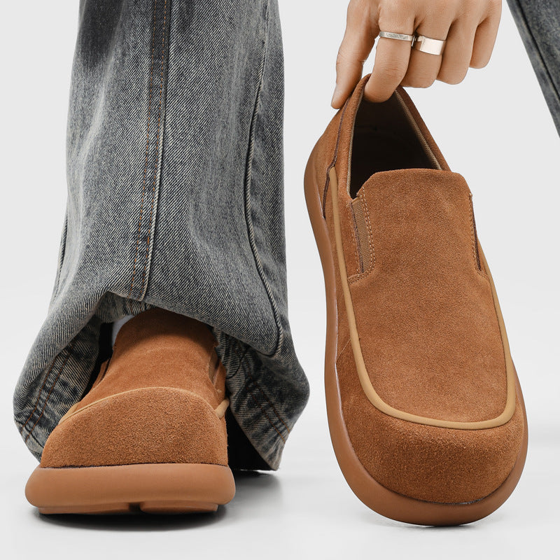 Milo Cowhide Slip-On Suede Shoes