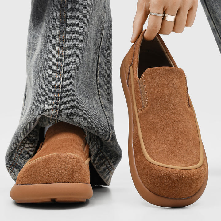 Milo Cowhide Slip-On Suede Shoes