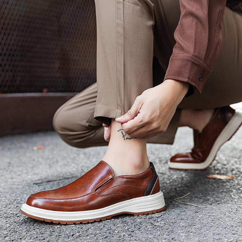 Daren Polished Leather Slip-On Shoes