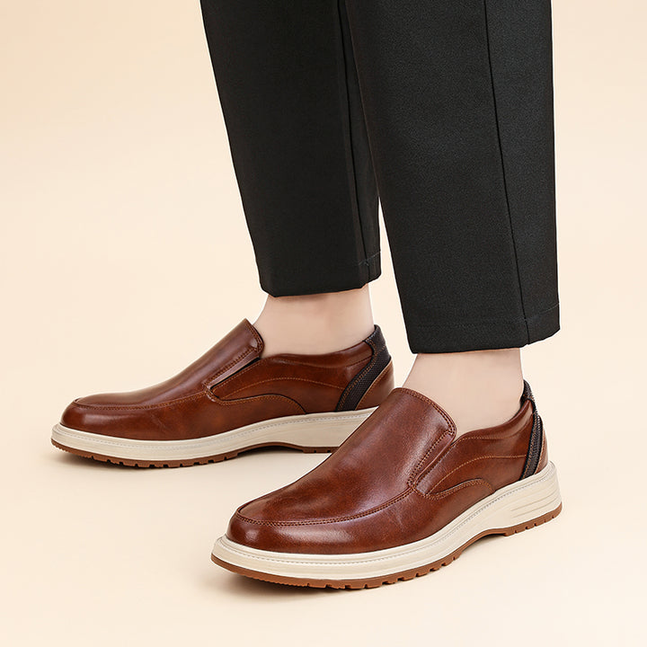 Daren Polished Leather Slip-On Shoes