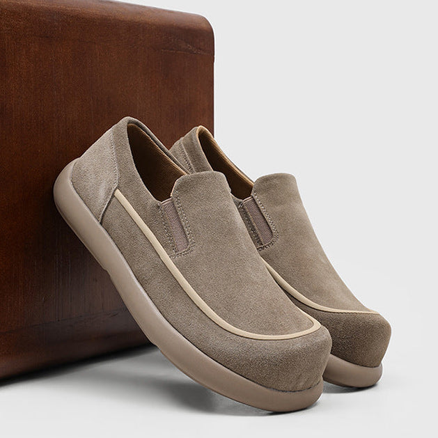 Milo Cowhide Slip-On Suede Shoes