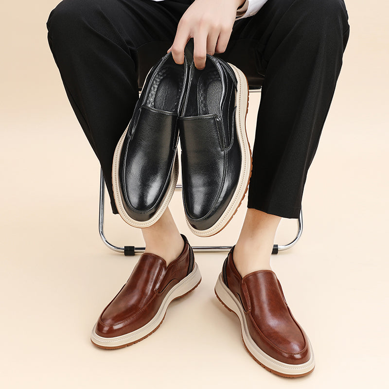 Daren Polished Leather Slip-On Shoes