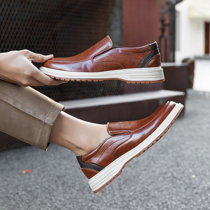 Daren Polished Leather Slip-On Shoes