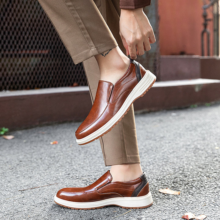 Daren Polished Leather Slip-On Shoes