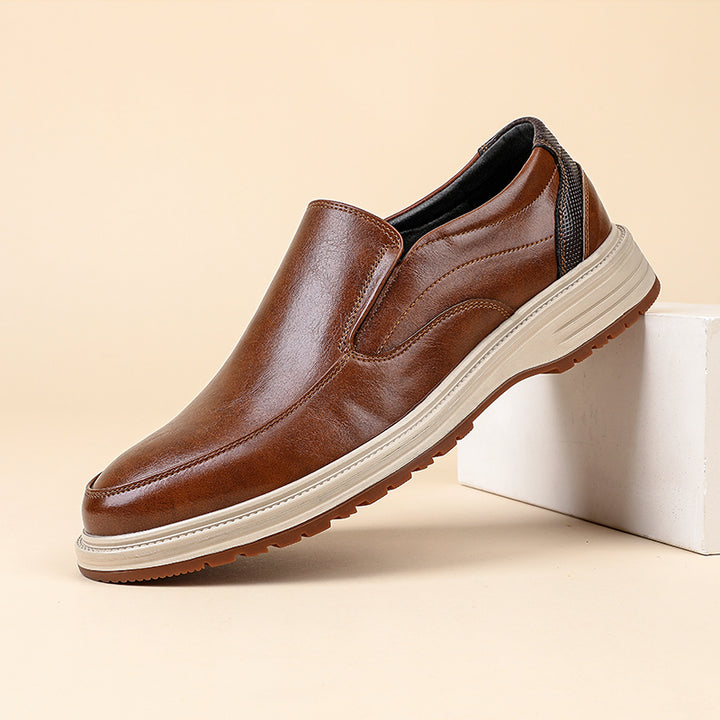 Daren Polished Leather Slip-On Shoes